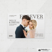 TemplatesBooth Typographic Wedding Magazine - 4x6, 1 Image, Horizontal