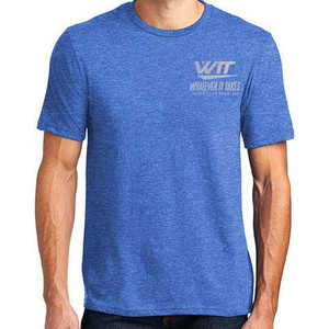 Glitter Foil WIT Brand Blue Unisex T-Shirt