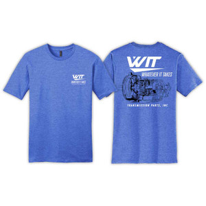 WIT Brand Blue Unisex T-Shirt Front & Back