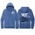 Silver Foil WIT Brand Blue Unisex Hoodie Front & Back