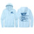 Silver Foil WIT Brand Blue Unisex Hoodie Front & Back