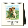 Cavallini 2026 Desk Calendar, Vintage Dogs