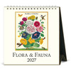 Cavallini 2027 Desk Calendar, Flora & Fauna