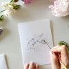 Paintable Watercolor Notecards, Bouquets