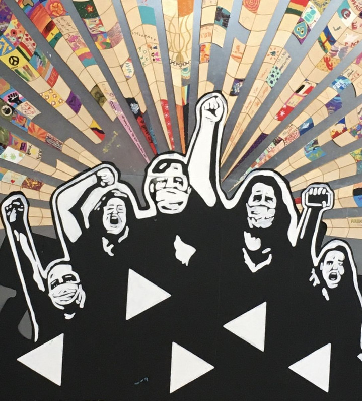 Community Mosaic Mural, Black  Lives Matter