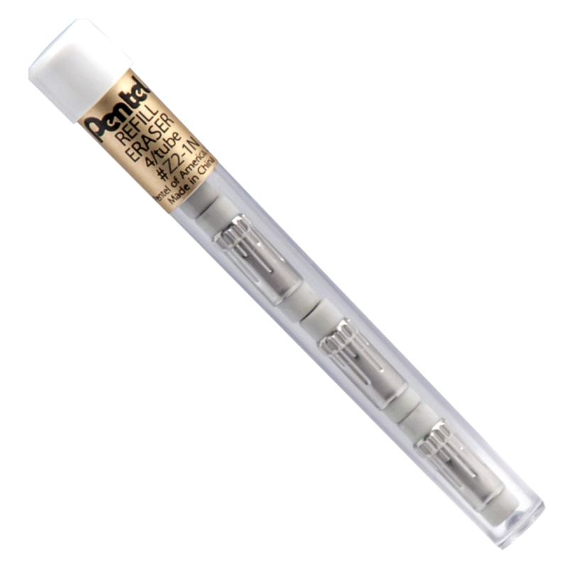 PENTEL Radiergummis-Nachfüllung, 4 Stück, Passend Für P205, XP205 & Weitere Druckbleistifte