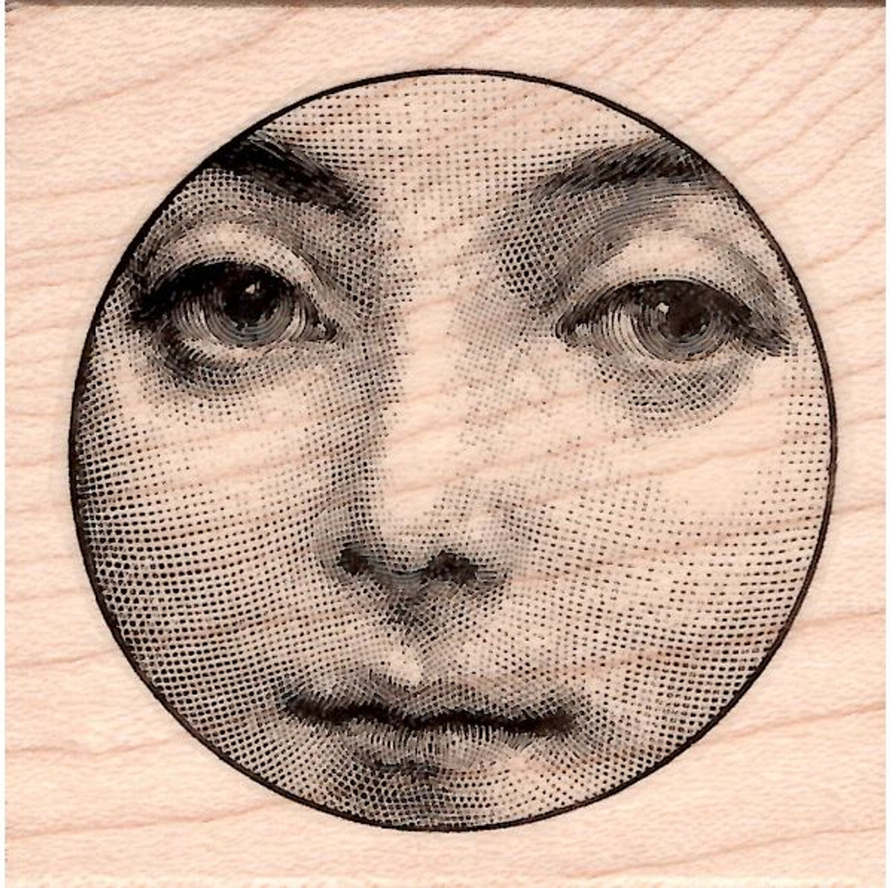 Woman Face Rubber Stamp FLAX art & design