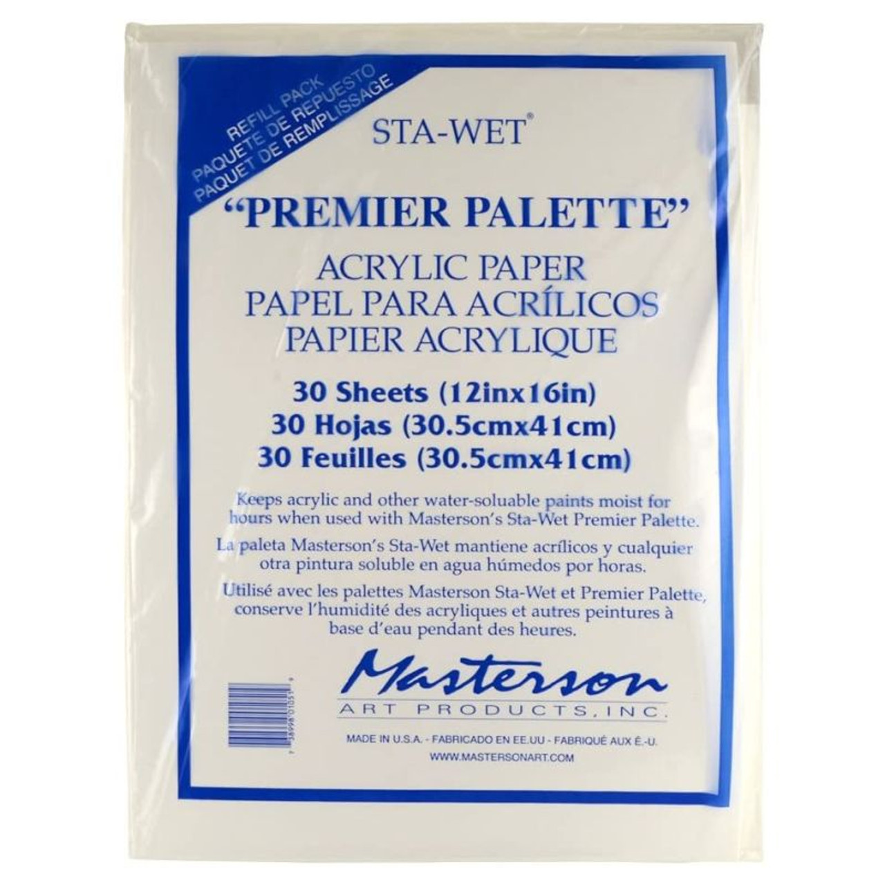 Masterson Sta-Wet Premier Palette Paper - FLAX art & design