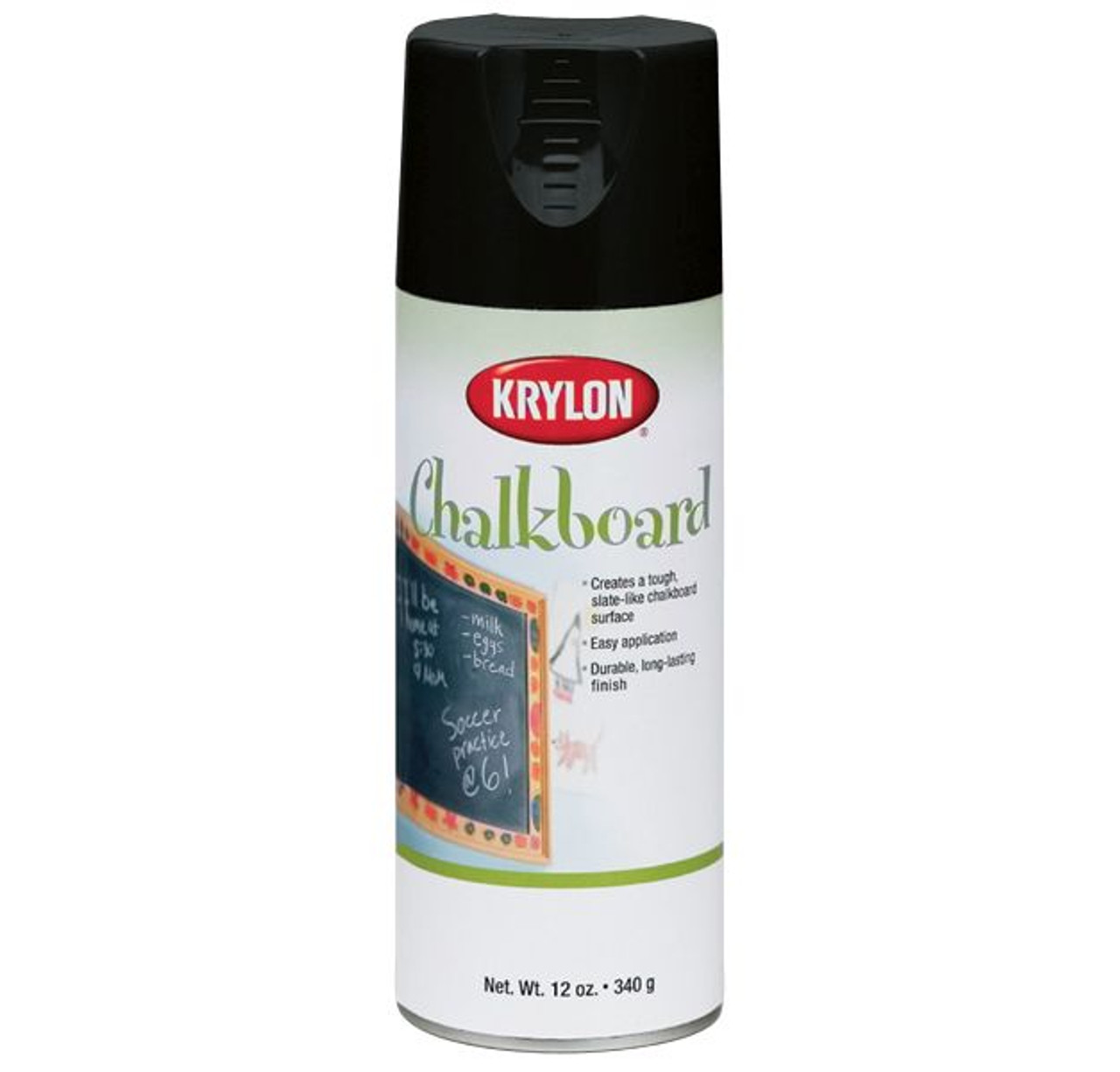 Krylon Chalkboard Paint - Black, Spray, 12 oz Can