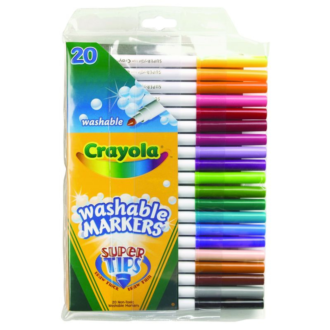 Washable Markers Felt Tip 20 Colors