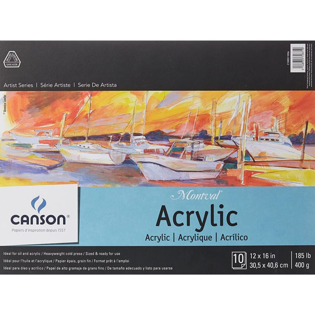Canson Xl Series Watercolor Textured Paper Pad For Paint, Pencil, Ink,  Charcoal