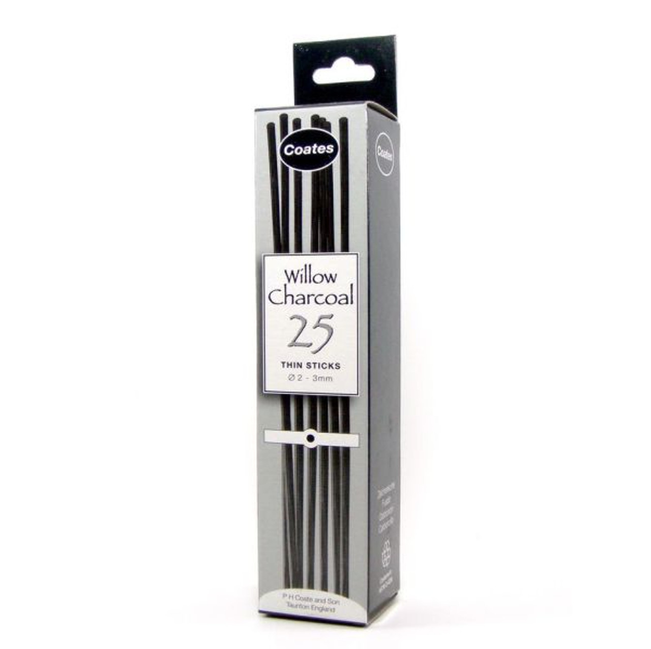 Coates Willow Charcoal 25 Medium Sticks