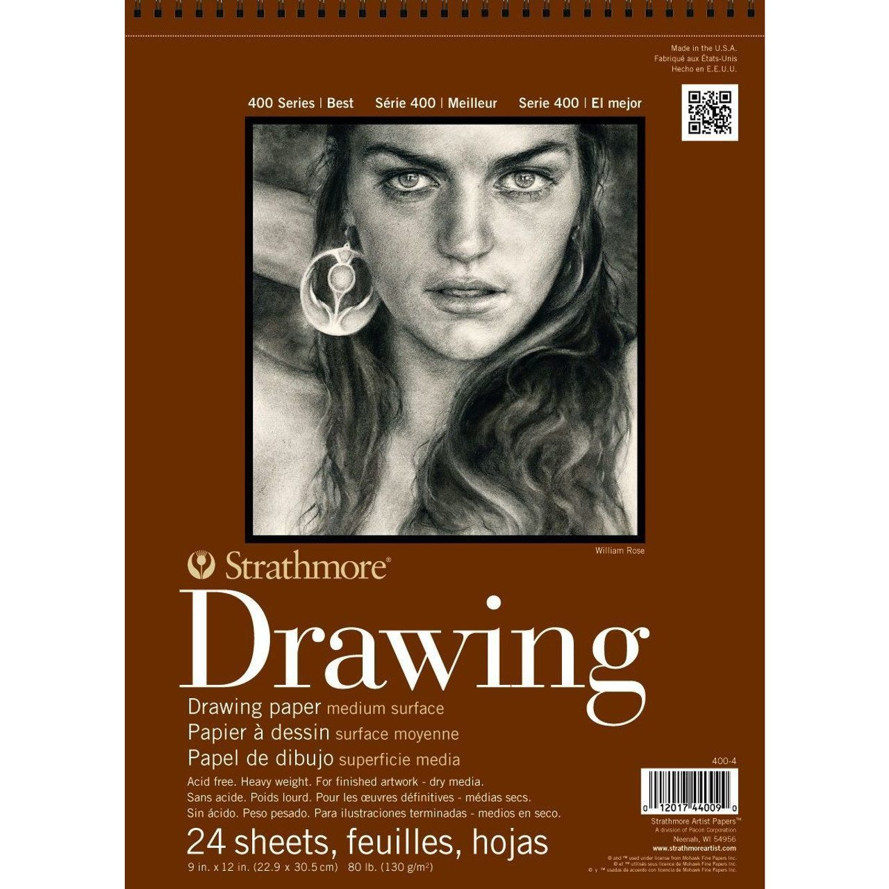 Strathmore Drawing Paper Pad, 400 Series, 11 x 14, Recycled