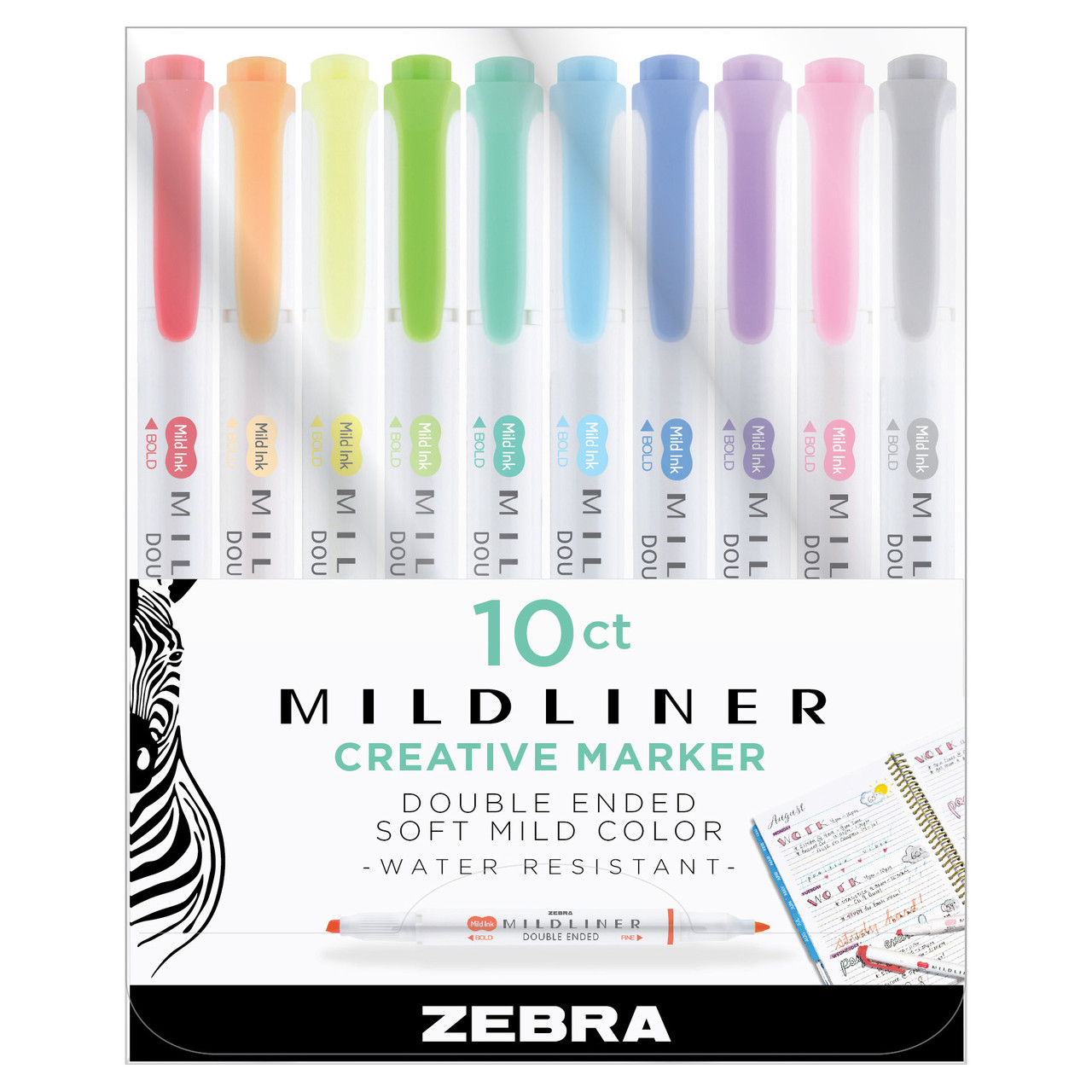 Zebra Mildliner - Two Sided Marker - Limited Edition Set D - Panda