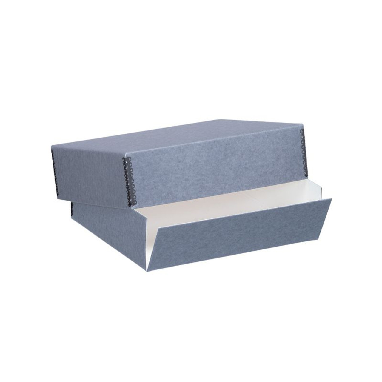 Lineco 11x17 Blue/Gray 3 Deep Museum Storage Box Archival with Metal Edge