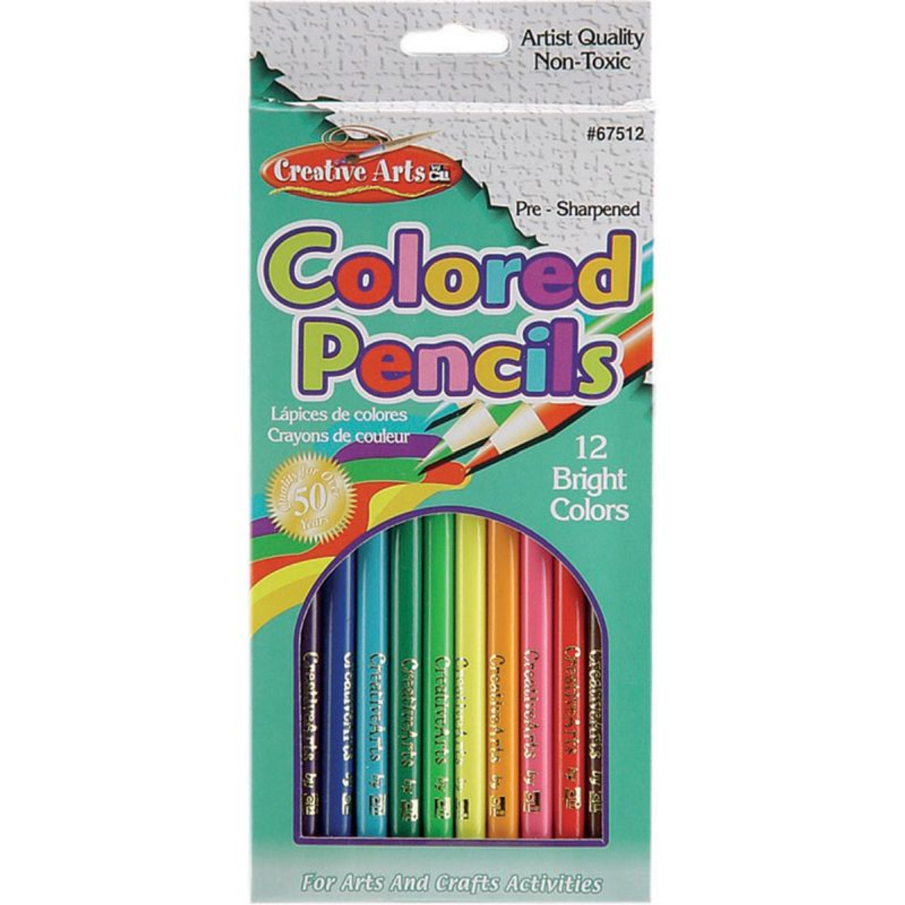 12 Bright Colored Pencils Pre-Sharpened Drawing School Kids Artist Coloring  Gift 