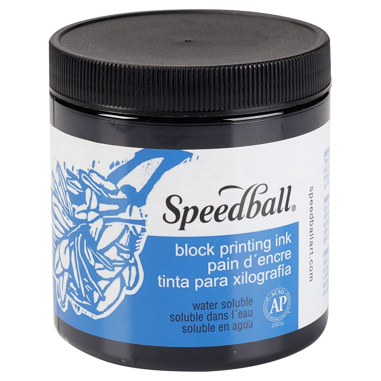 Speedball Block Printing Fabric Ink 2.5 oz. Black