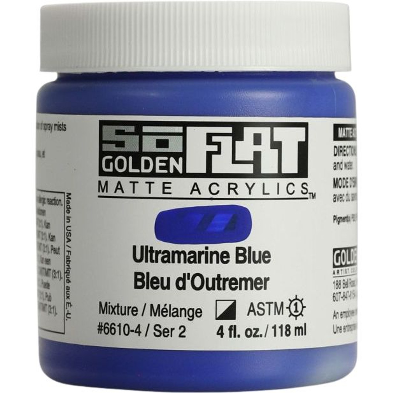 Golden Golden SoFlat Acrylic Paint, Light Ultramarine Blue 2oz
