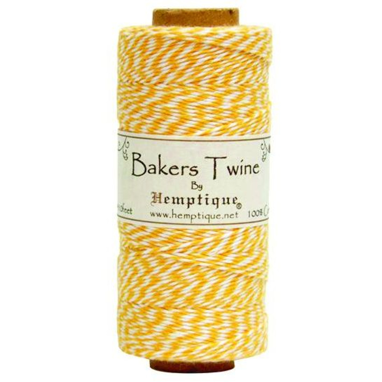 Cotton Bakers Twine, Yellow & White Spool - FLAX art