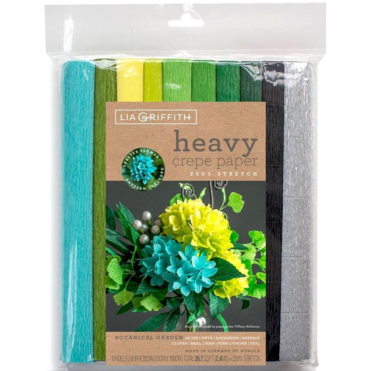 Werola Crepe Paper Set, Botanical Garden FLAX art & design