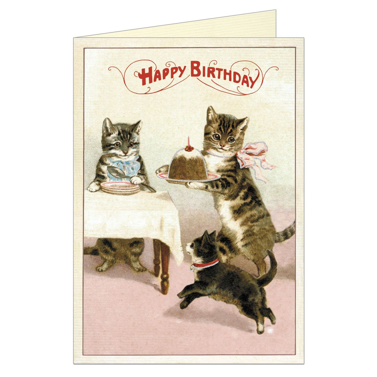 vintage cat birthday card