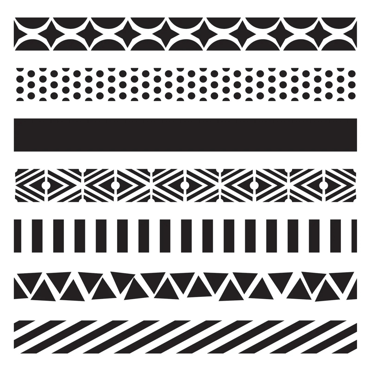 Pattern Strips Stencil, 6