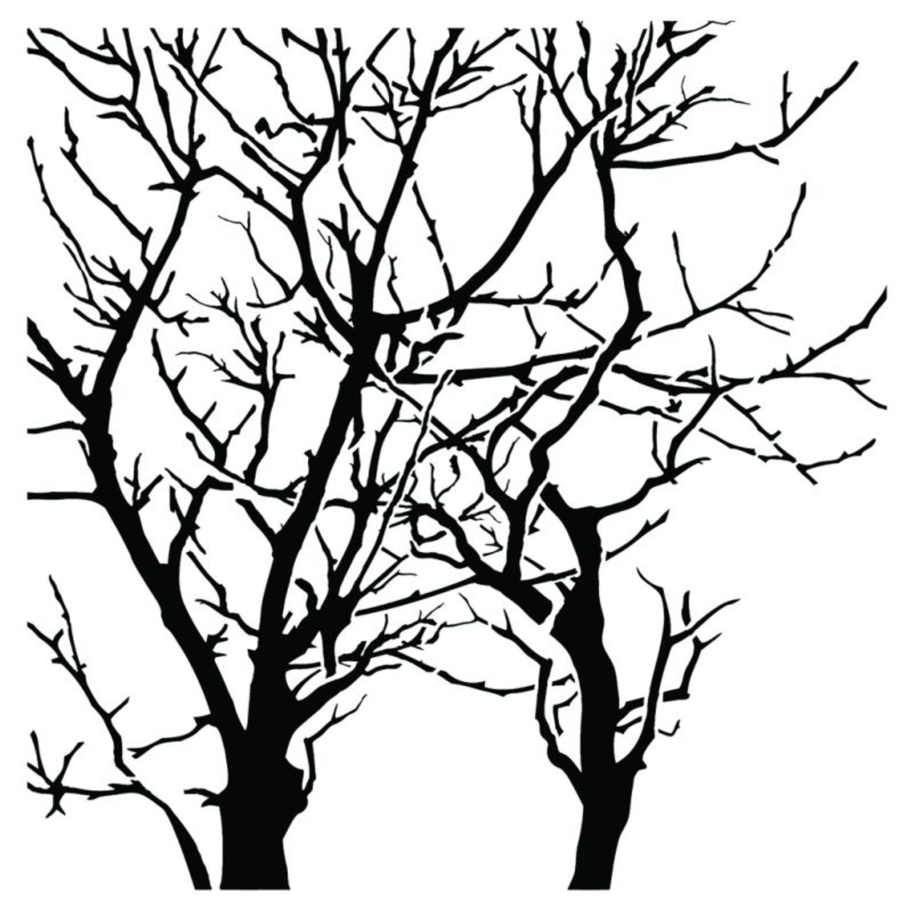 89-00258 Dead Tree Stencil - iStencils