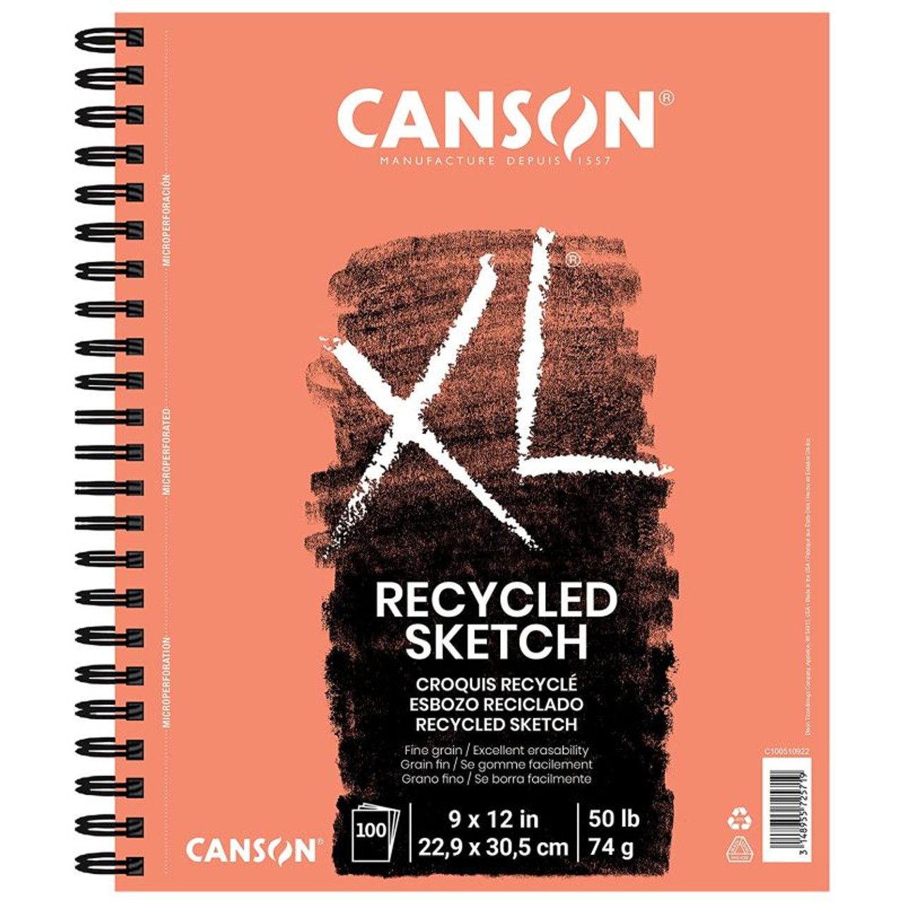 Canson XL Recycled Sketch Pad, 9 x 12 - FLAX art & design