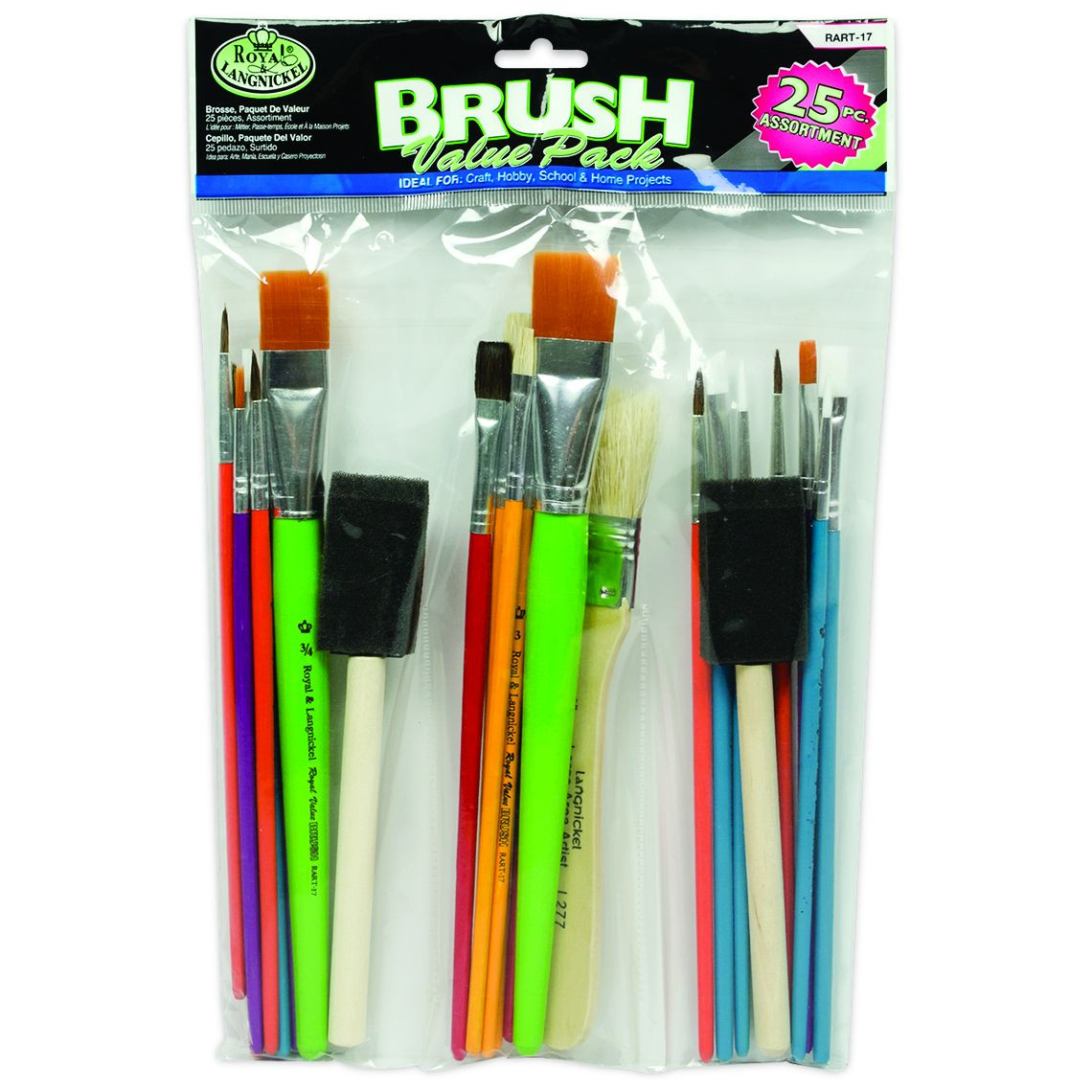 Royal & Langnickel Value Brushes, 25 Pack - FLAX art & design