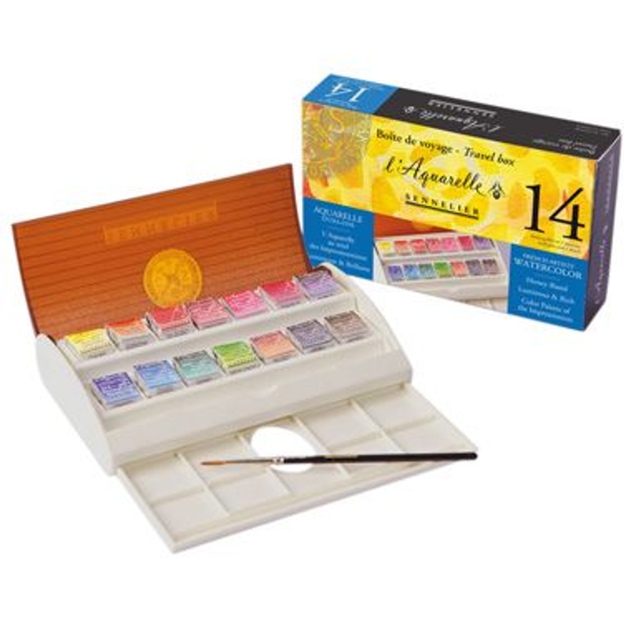 Sennelier French Artists' Watercolor Plastic Travel Set - FLAX art