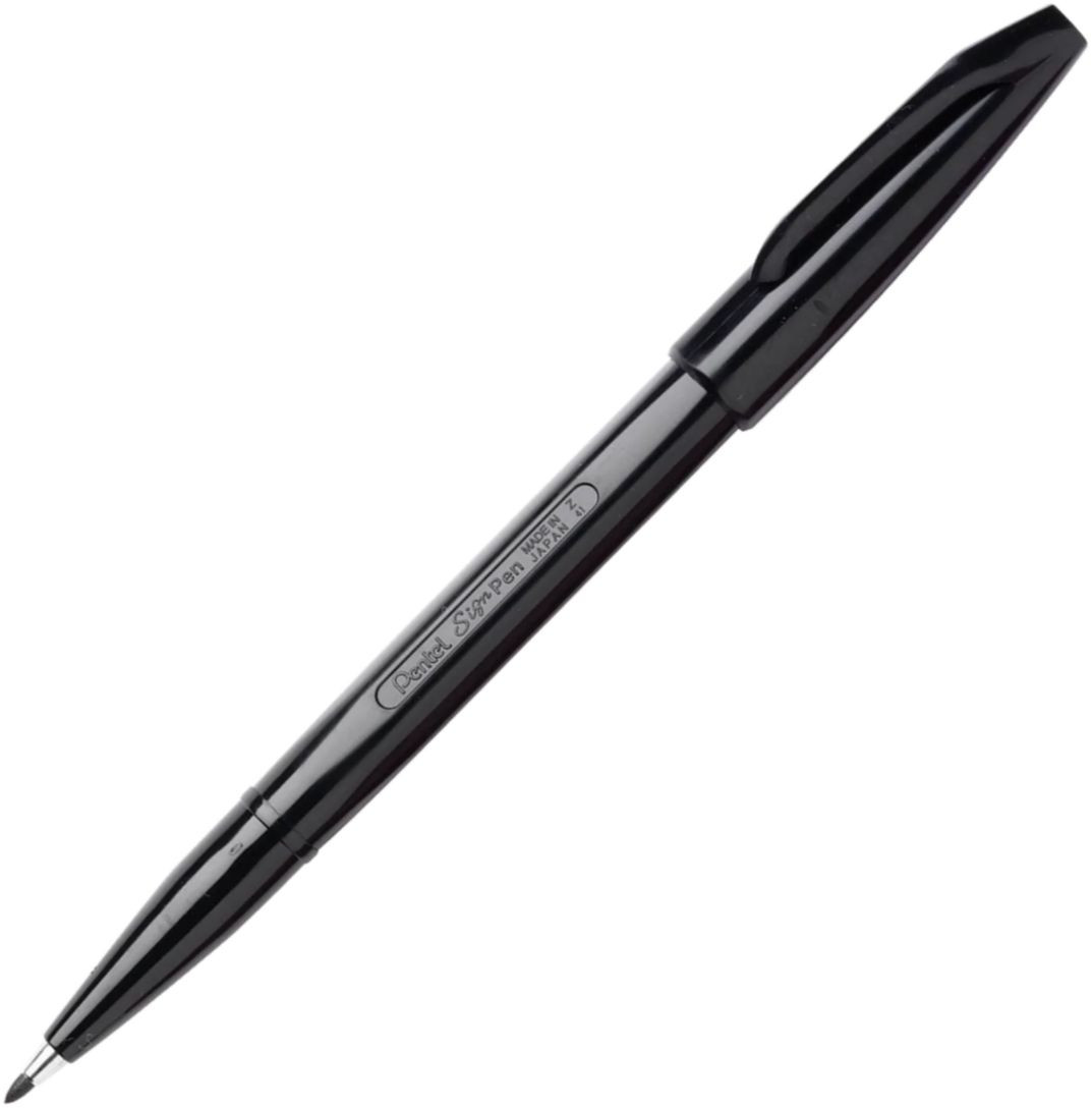 Pentel Sign Pen with Pigment Ink, Black - FLAX art & design