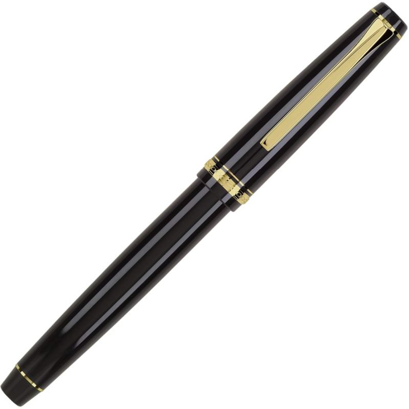 Pilot Falcon Fountain Pen Black/Gold, Soft Fine - FLAX art
