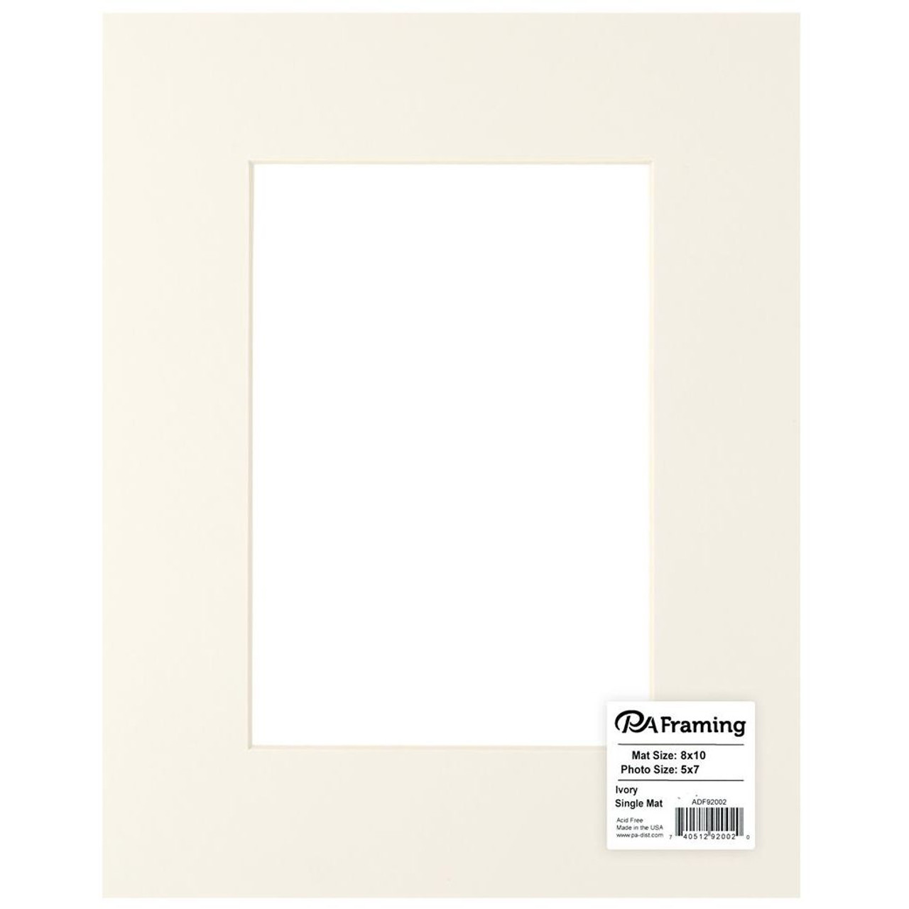 Ivory Pre-Cut Mat, 8 x 10/5 x 7