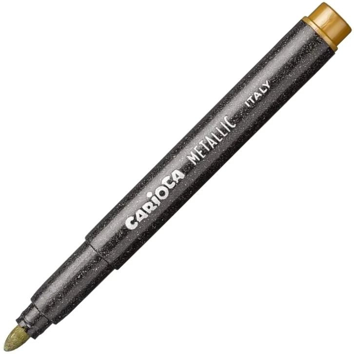 Carioca Metallic Marker Spitze Maxi – 6 Filzstifte Mit Metallic-Finish, 6 Mm Spitze