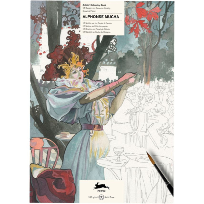 Artists' Coloring Book, Alphonse Mucha - FLAX art & design