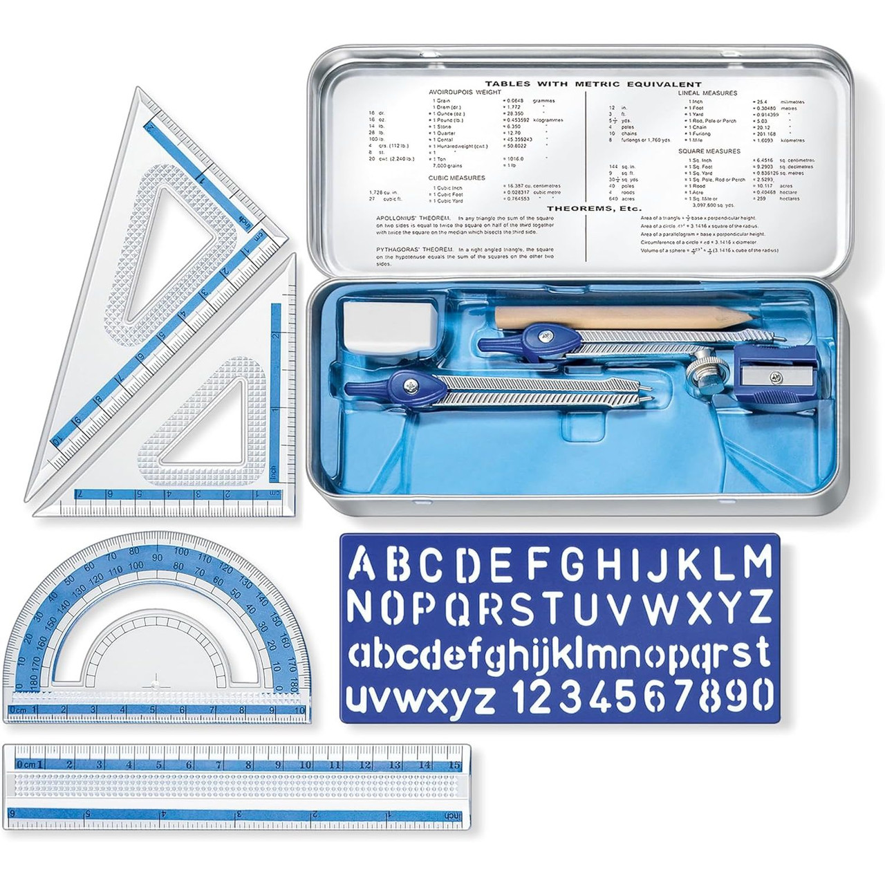 Geometry Set Guide Combo Geometry Kit, Set of 10 - FLAX art & design