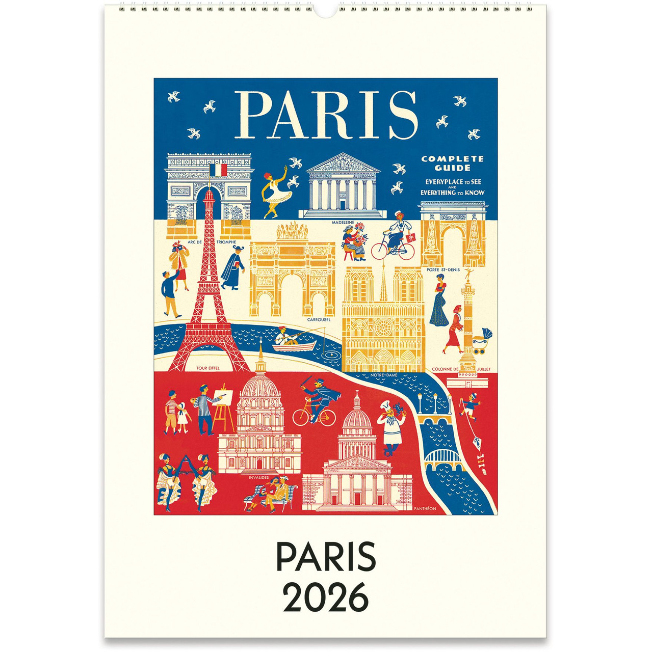 Cavallini 2026 Wall Calendar, Paris - FLAX art & design