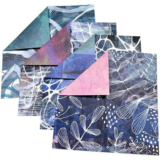 「PAPER IN DESIGN」 Origami Paper Pack, Blue Scribbles - FLAX art & design