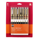 Pigma Micron Pen Set of 8 Assorted