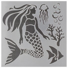 Mermaid Stencil, 6" x 6"