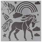 Unicorn Stencil, 6" x 6"