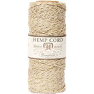 Hemp Cord, Metallic Natural Gold Spool 205'