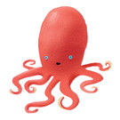 Ruby Octopus Temporary Tattoos