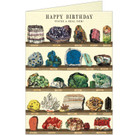 Cavallini Greeting Card, Happy Birthday Mineralogie 