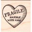 Fragile Heart Rubber Stamp
