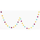 Felt Garland, Bright Pompoms Felt Garland, Bright Pompoms