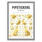 Pipsticks Stickers, Gold Holographic Wolf