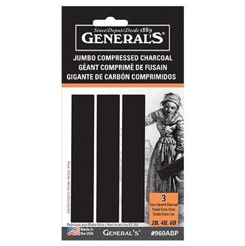 General's Jumbo Compressed Charcoal 