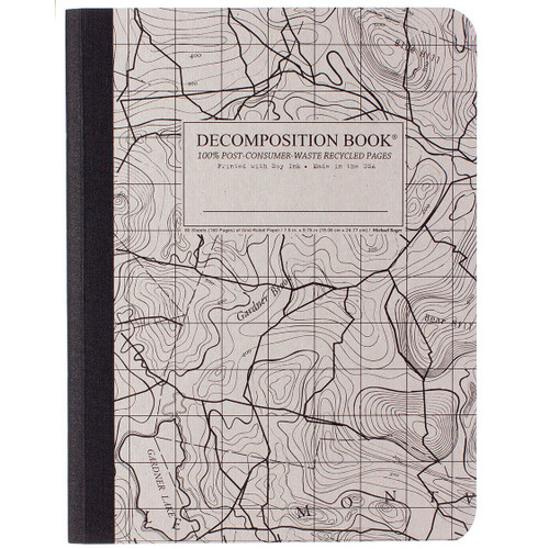 Decomposition Book Topographical Map, Gridded