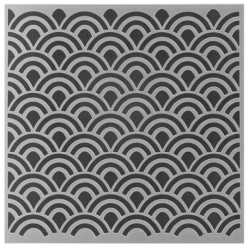 Scallop Pattern Stencil, 6" x 6"